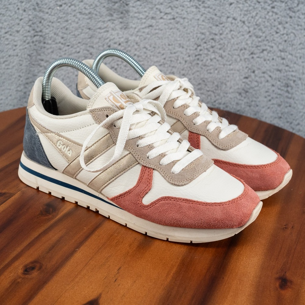 Gola Daytona Quadrant Womens Off White Gold/Blue/Rust Fashion Sneakers - 8 US